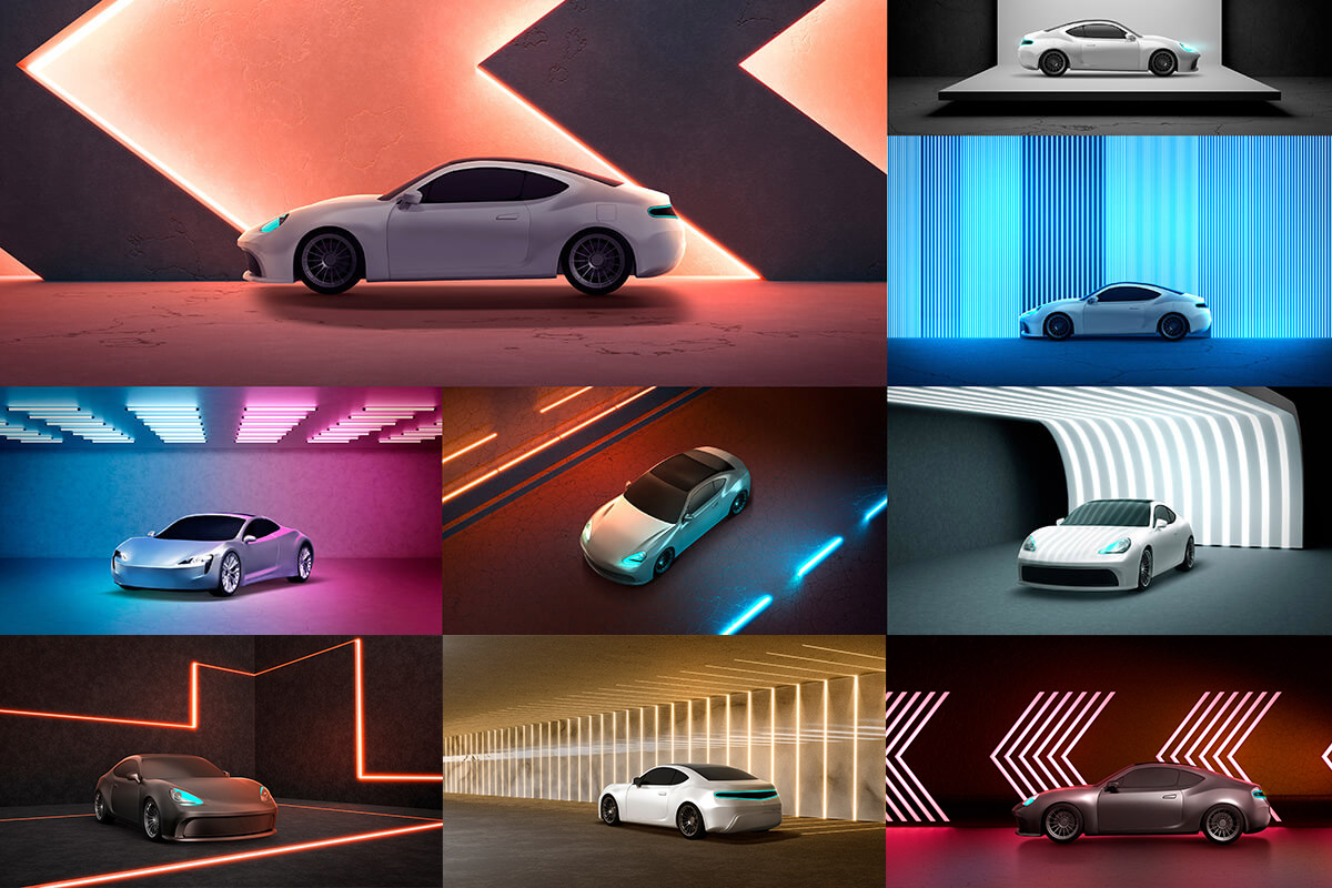Electric Car Vision  15款未来科幻新能源汽车智能电车科技广告宣传海报视觉ps设计素材