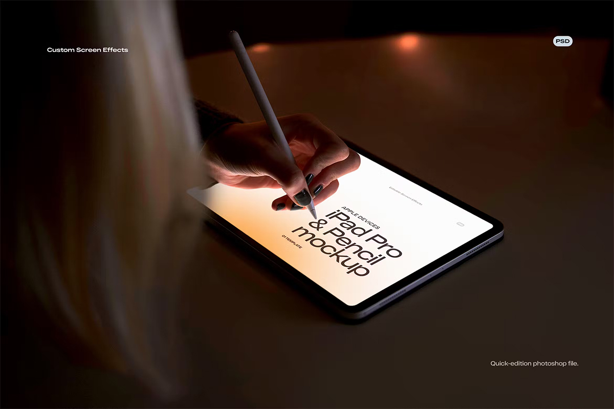 iPad Mockup 平板电脑ipad模型ui设计作品展示贴图ps样机素材