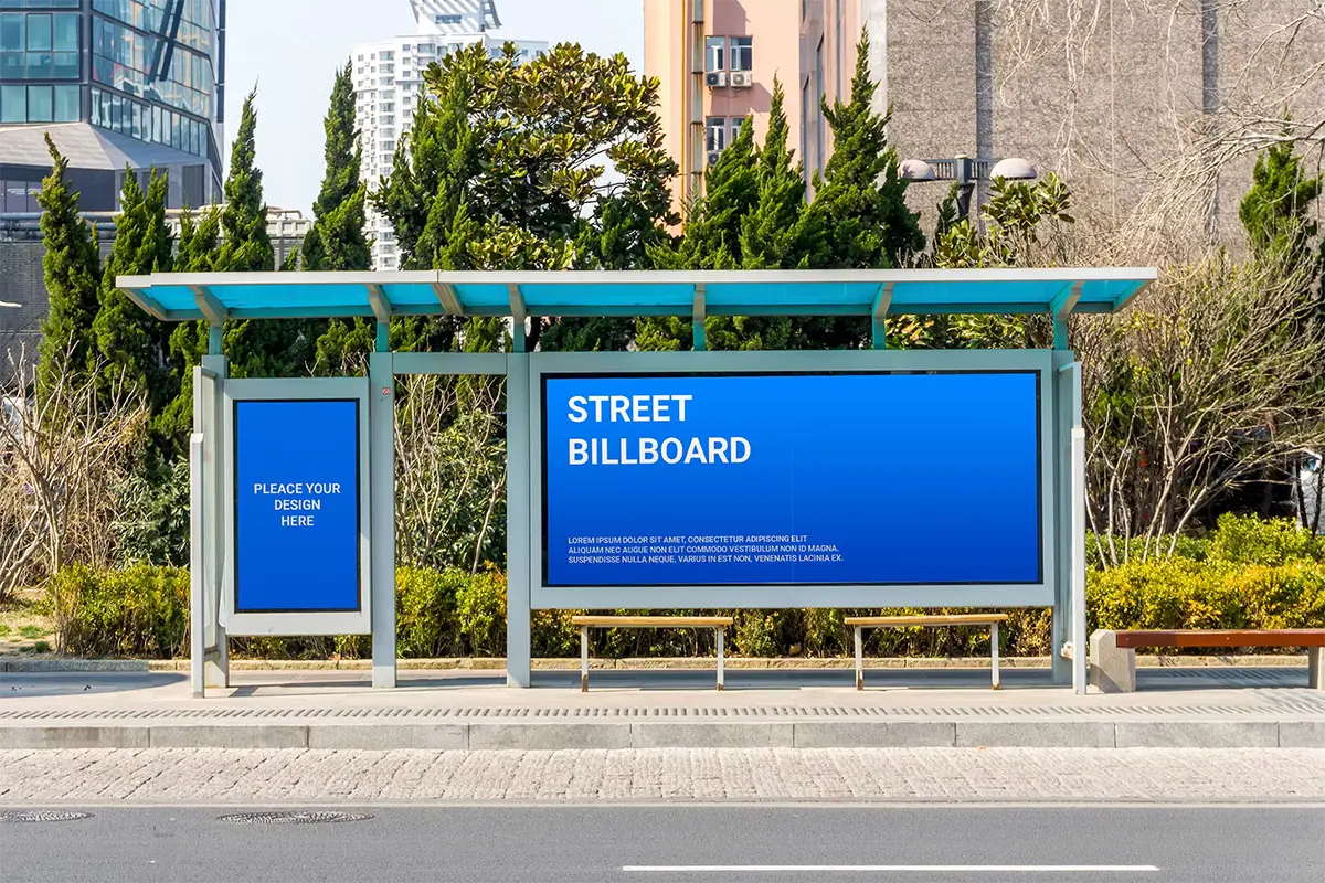 Billboard Mockups 户外广告灯箱街头场景样机展示素材