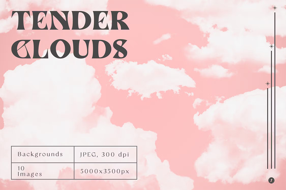 Tender Clouds Backgrounds 高清粉色柔和白云云朵云层天空背景图片设计素材