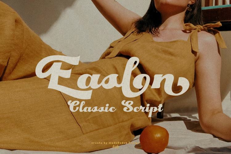 Easlon Retro Font 复古时尚街头潮流文创潮牌封面报价标题艺术手写英文字体