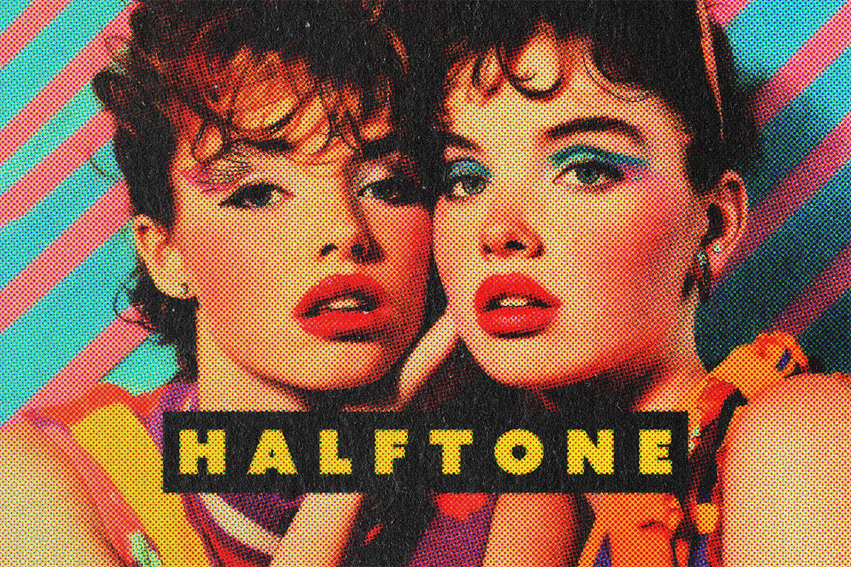 Pop Art Magazine Halftone Photo Effect 照片图像波普艺术复古半色调ps特效样机素材模板