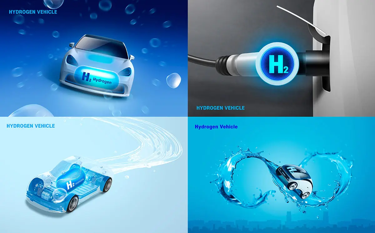 Hydrogen Vehicle  12款科技时尚氢气新能源汽车主视觉电车海报设计ps分层素材源文件