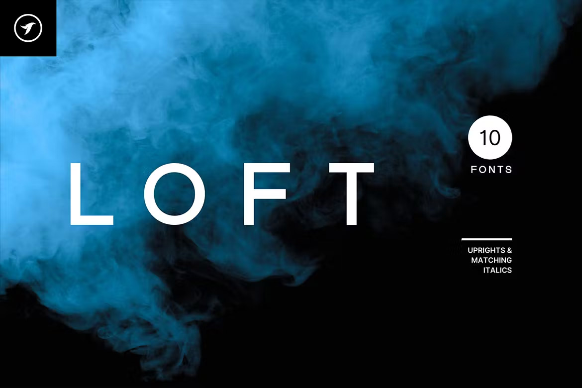 Loft – Minimalist Display Font Family  10款LOFT极简现代时尚海报杂志画册封面标题无衬线英文字体家族