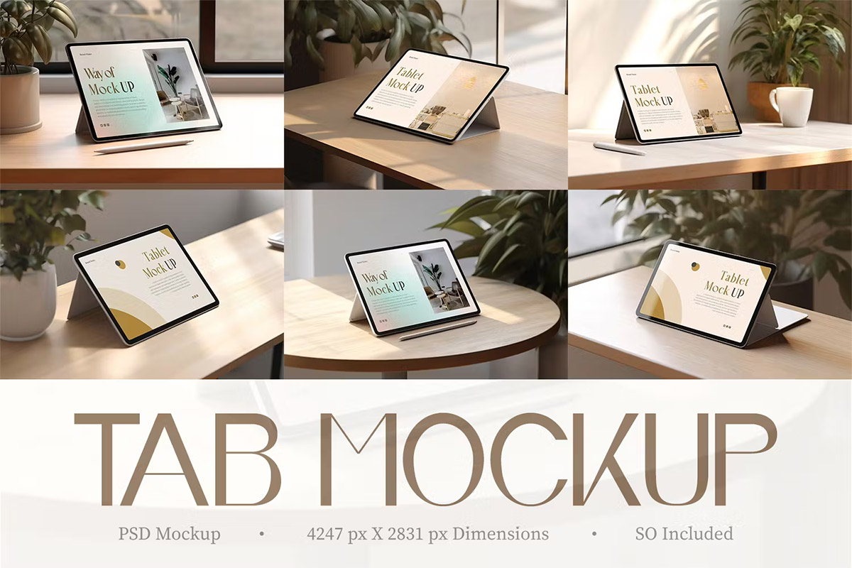 Ipad Mockup 苹果iPad平板电脑模型用户界面ui设计展示贴图ps样机素材