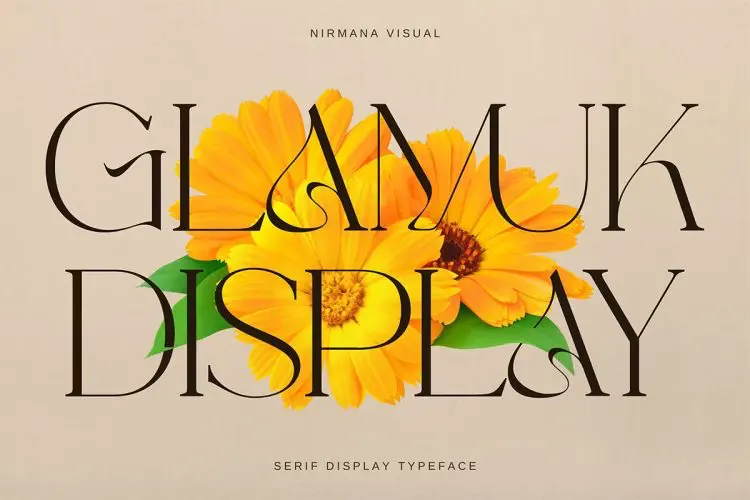 Glamuk Display – Logo Font 优雅时尚酸性潮流轻奢品牌标识封面标题装饰衬线英文字体包