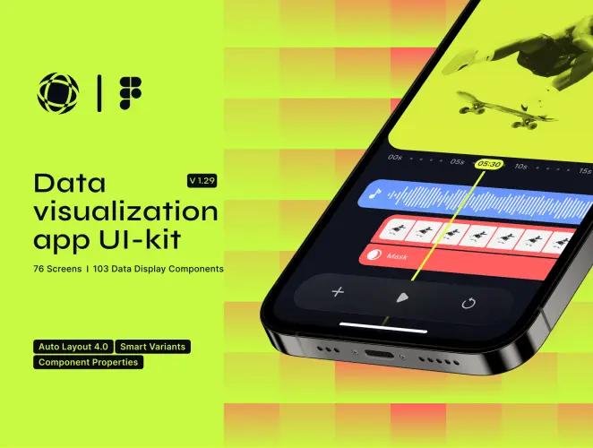 Data visualization UI kit 数据可视化信息图表网页设计ui组件模板