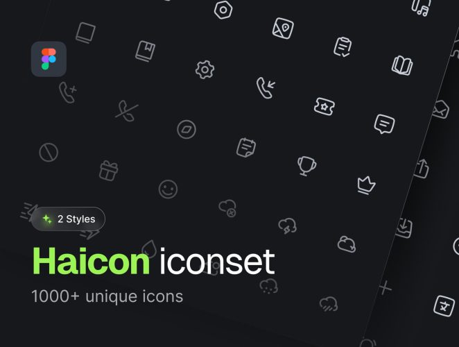 Haicon – Iconset  1000多个24×24像素手机app网页常用线性小图标icon设计素材