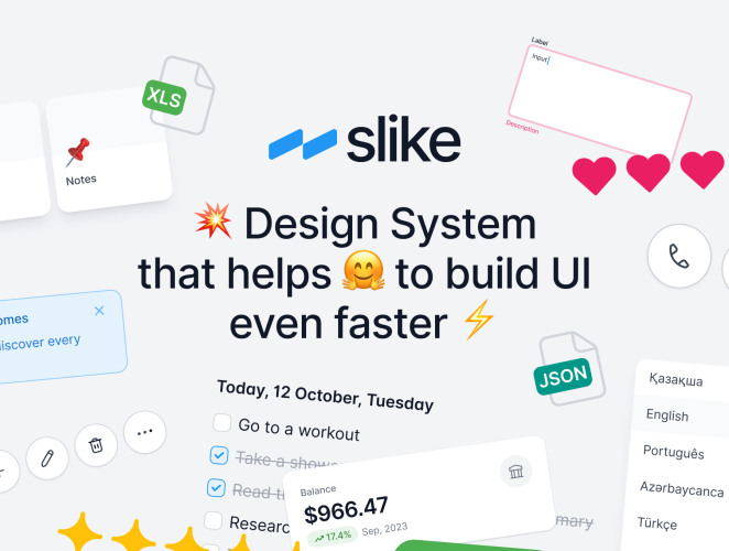 Slike Design System  25款常用主流个人中心列表控件仪表盘后台ui界面设计基础套件模板