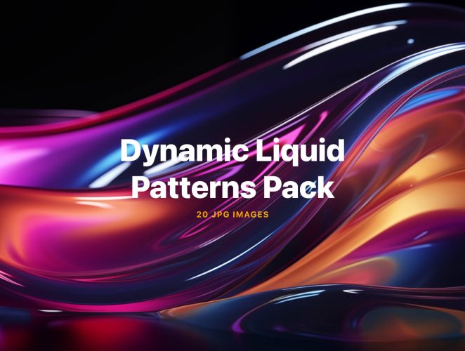 Dynamic Liquid Patterns Pack  20款液态科幻时尚飘带流体渐变光影科技海报高清背景图片设计素材