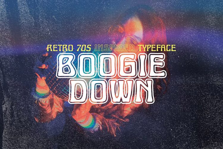 Boogie Down 70s Font 复古科幻潮流漫画机能游戏电影海报封面标题衬线英文字体