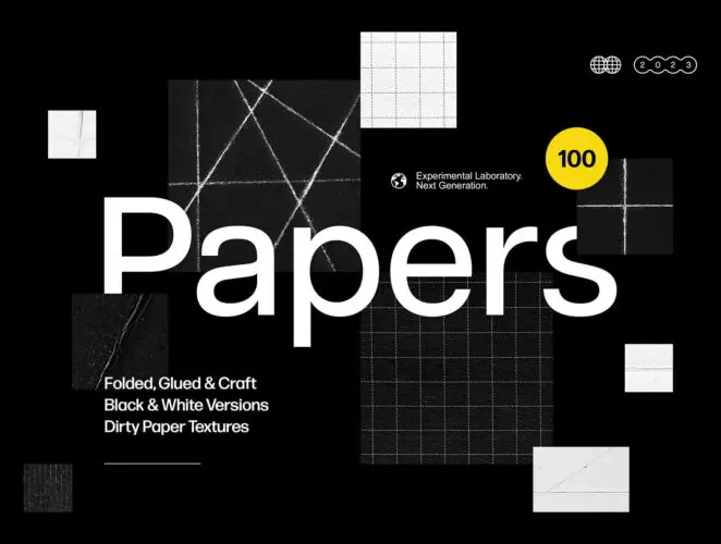 Craftsman’s Paper Textures Collection  100款真实复古做旧纸张褶皱粗糙折痕磨损颗粒肌理底纹图片素材