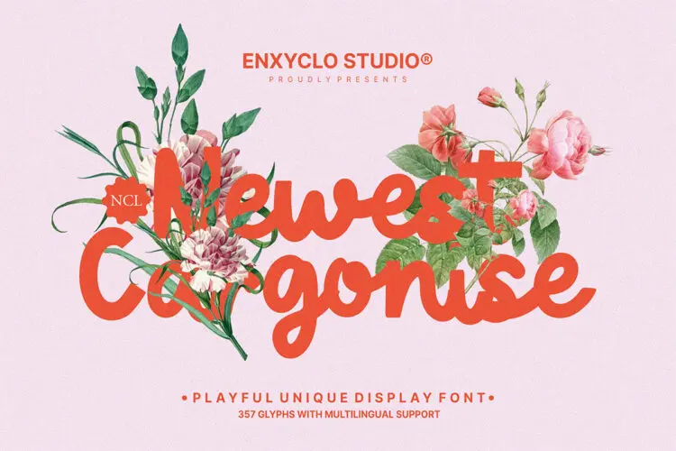 NCL Newest Cargonise – Playful Handwritten Font 潮流复古小众文创连笔字趣味卡通海报包装封面标题手写英文字体包