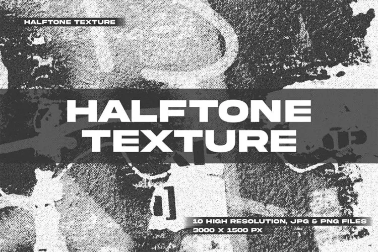 Halftone Texture Background  10款单色复古抽象艺术拼贴点阵半调肌理背景底纹webp免抠图片素材