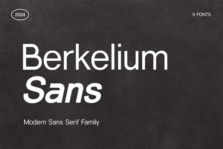 Berkelium Sans Modern Sans Serif Family  8款Berkelium现代简约企业品牌logo海报画册无衬线英文字体家族