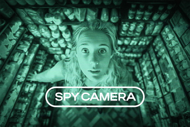 Spy Camera Glitch Photo Effect 相机拍摄Crt条纹错误故障ps特效样机素材模板