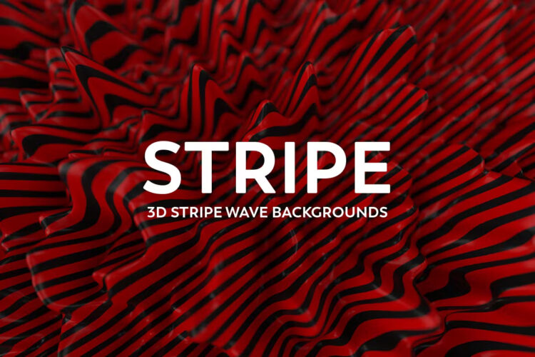 3D Stripe Wave Backgrounds  3D条纹波浪banner广告海报背景图片设计素材免费下载
