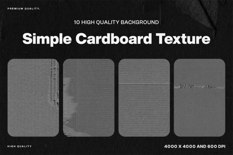 10 Simple Cardboard Background Texture 深灰色粗糙纸板划痕纹理背景叠加图片设计素材