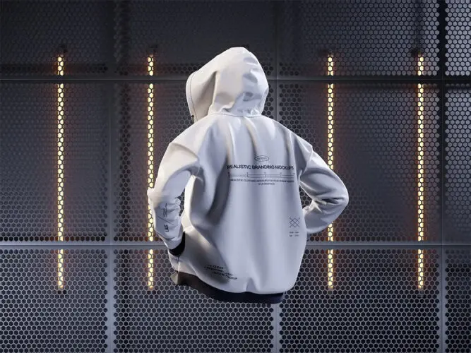 Hoodie and Sweatshirt Mockups 32款潮流机能潮牌T恤连帽卫衣服装设计ps样机素材展示效果图合集