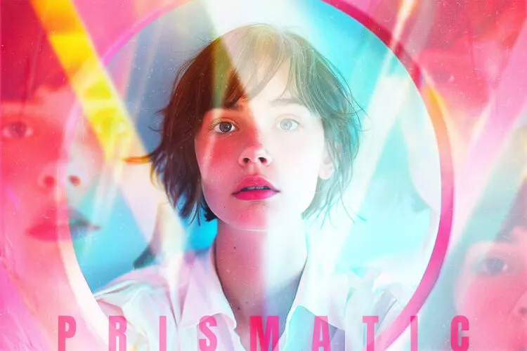 Prism Fractals Photo Effect 潮流时尚光谱棱镜折射晶体反射光线光束图像照片滤镜ps特效模板