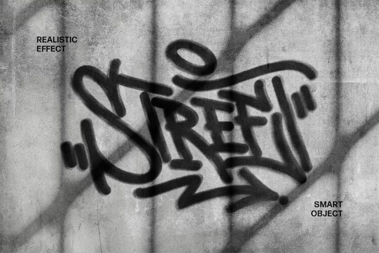 Messy Graffiti Text Logo Effect 文字徽标logo标识凌乱涂鸦喷漆喷绘效果ps特效样机素材预制模板