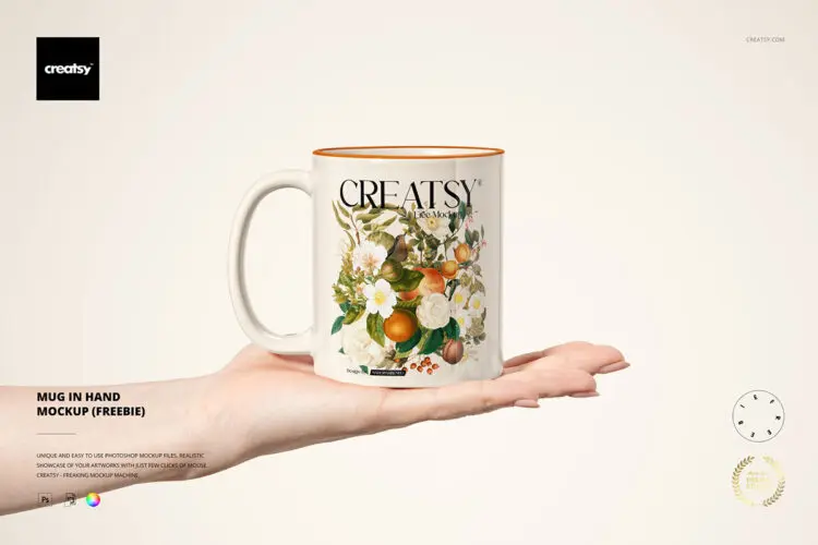 Sublimation Coffee Mug Mockup 杯子水杯搪瓷杯马克杯印花图案贴图ps样机素材多角度国外设计模板免费下载