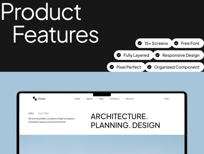 Architect Web UI Kit 现代简约风格的高级建筑师 Web UI 套件