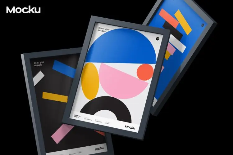 Art Gallery – Mockup Bundle 9款艺术装饰画海报3D画框边框挂画ps样机素材立体陈列展示效果图