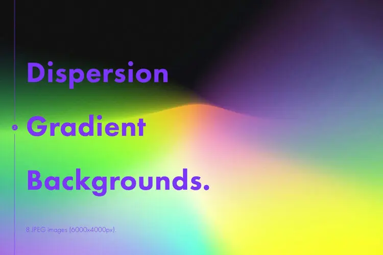 Dispersion Gradient Backgrounds 明亮活力扭曲波浪梯度渐变彩虹背景图片设计素材