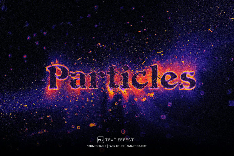 Particles Editable PSD Text Effect 粒子可编辑 PSD 文本效果