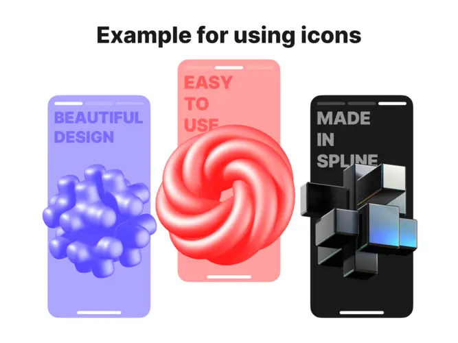 3D Abstract Shapes 100款3D立体金属抽象几何水晶科幻创意科技海报webp免抠图片素材