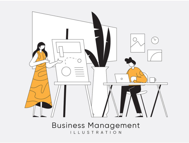 Business Management Illustration Kit 10幅产品介绍设计业务培训Ai矢量插图插画图片素材