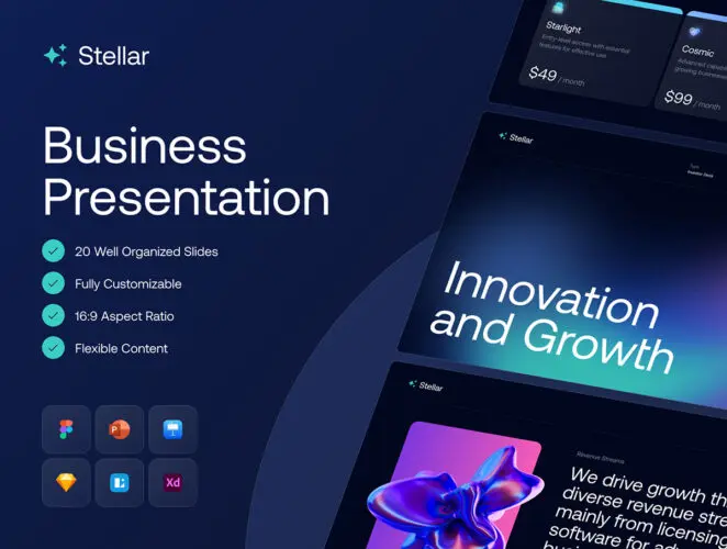 Business Presentation Template — Stellar 企业营销战略商业计划提案ppt模板演示文稿 20P