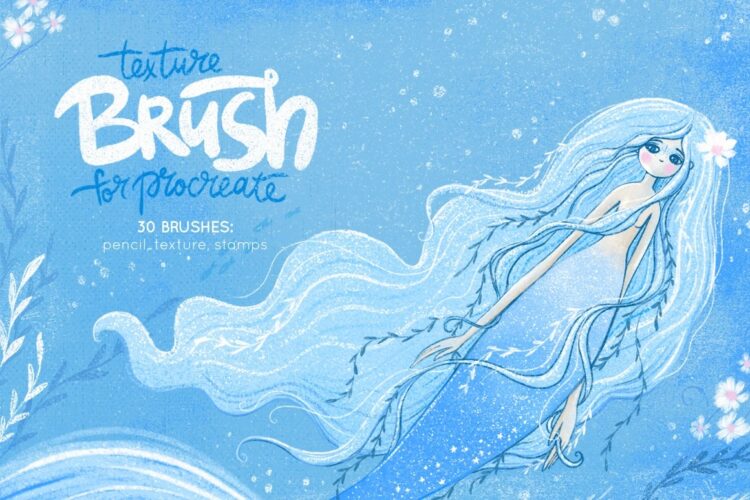 Texture Brushes for Procreate by Magic & Dreams 手绘板插图插画艺术笔刷绘画炭笔速写Procreate画笔插件素材