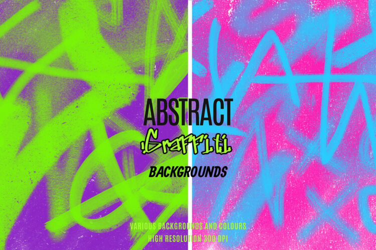 Abstract Graffiti Backgrounds 马克笔抽象喷绘涂鸦背景图片设计素材