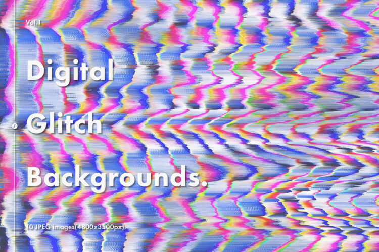 Digital Glitch Backgrounds 10幅抽象艺术信号故障混乱干扰数字背景图片设计素材