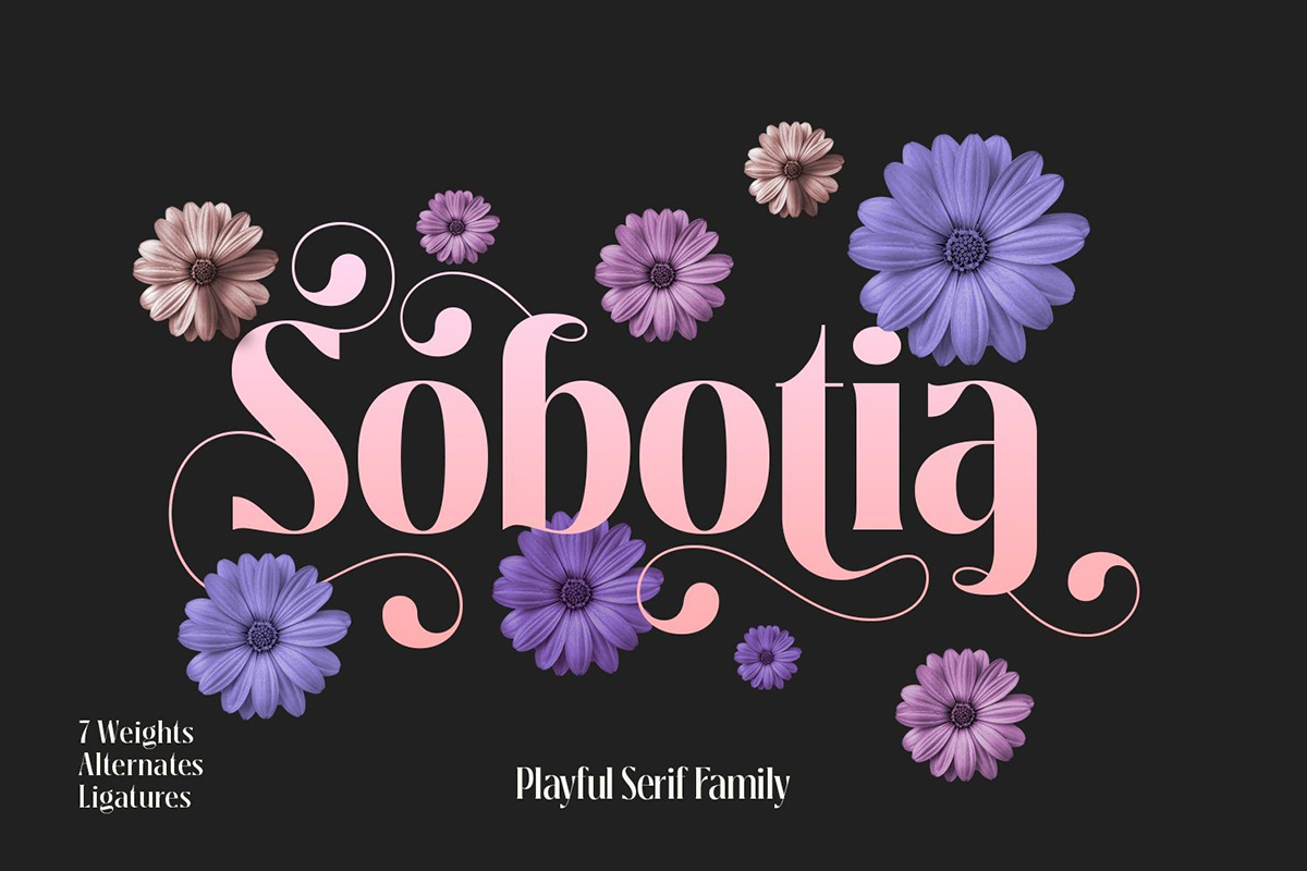 Sobotia – Playful serif family 俏皮的衬线字体系列