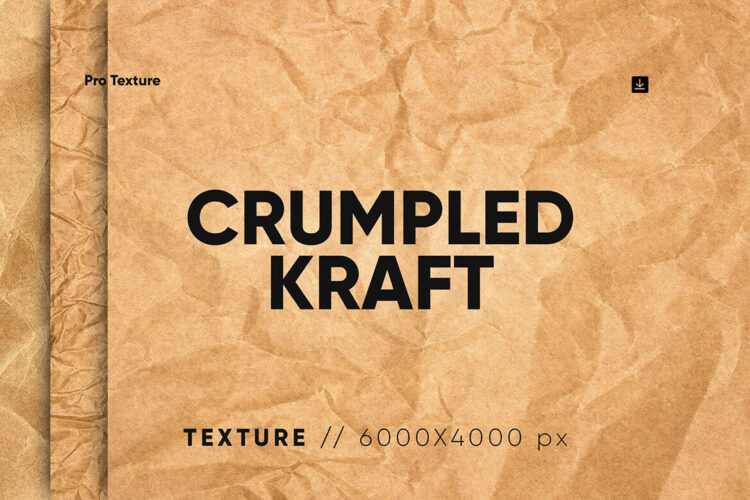 20 Creased Kraft Texture HQ 棕色折痕褶皱牛皮艺术纸纹理背景叠加图片设计素材