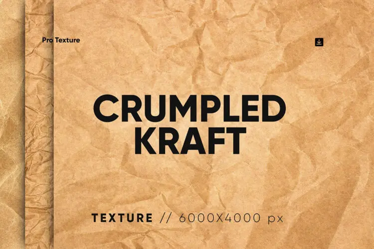 20 Creased Kraft Texture HQ 棕色折痕褶皱牛皮艺术纸纹理背景叠加图片设计素材