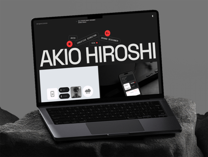 Akio Framer Portfolio Template 现代时尚设计工作室网站创意广告公司作品集网页ui界面设计模板