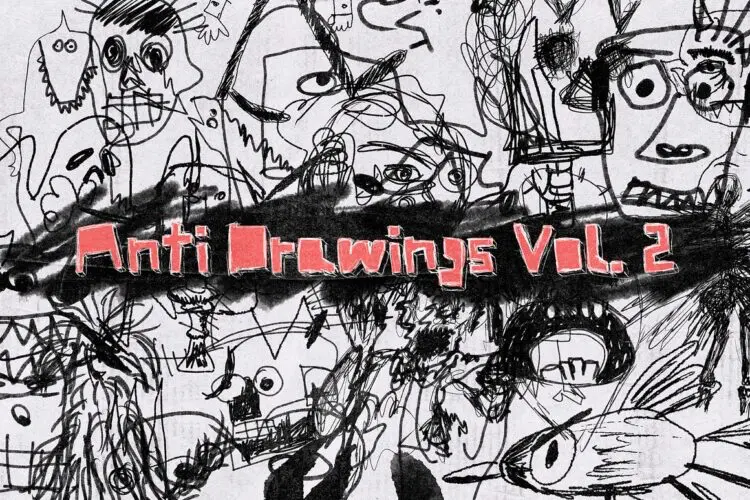 Anti-Drawings Vol.2 108款怪诞垃圾摇滚抽象艺术手绘涂鸦乱涂插图插画webp免抠图片素材