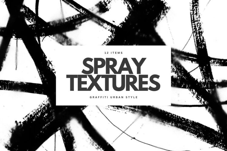 12 Grunge Graffiti Spray Textures 抽象艺术涂鸦喷雾飞溅纹理背景插图png设计素材