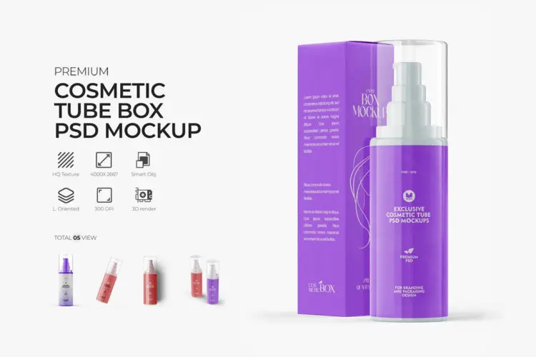 Teeth Whitening Foaming Mousse Bottle Mockup 60 ml 5款按压慕斯泡沫瓶模型品牌logo标识设计贴图psd包装样机素材