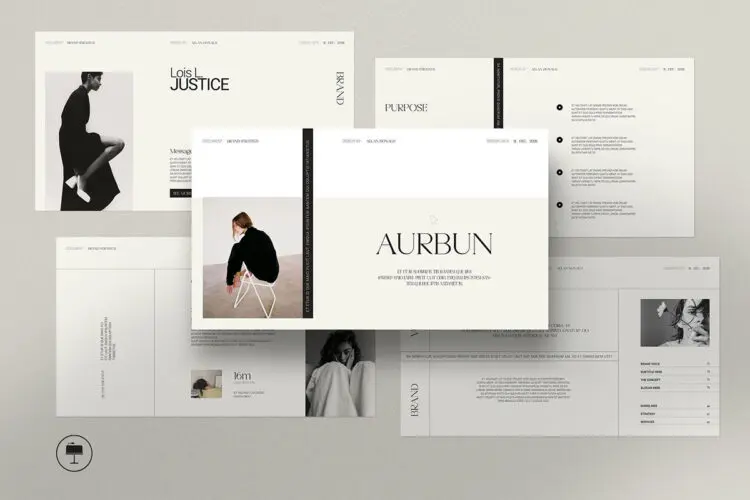 AURBUN Brand Strategy Presentation 28页时尚简约品牌故事推广核心价值战略形象定位市场分析ppt模板