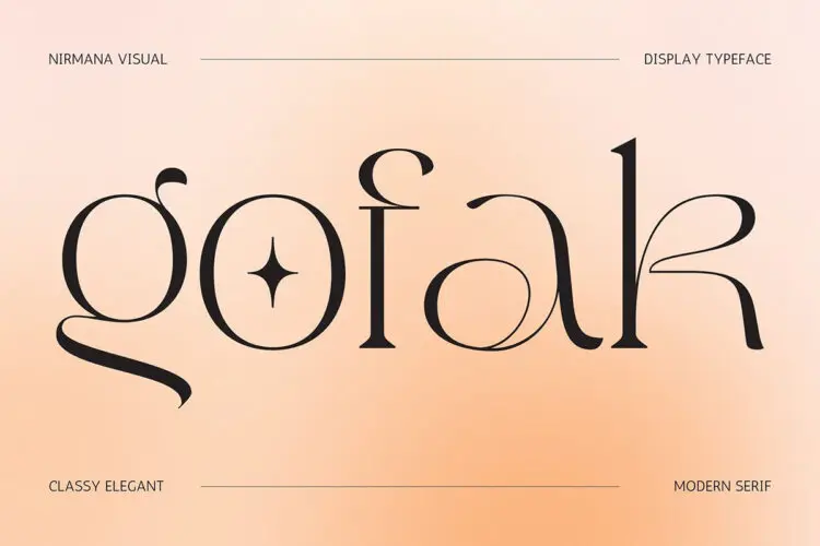 Gofak Classy – Branding Logo Font 优雅时尚经典品牌logo杂志画册请柬邀请函标题装饰英文字体