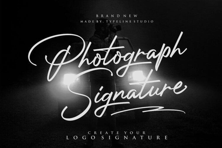 Photograph Signature Logo fonts 时尚潮流照片海报签名手写花式英文艺术字体