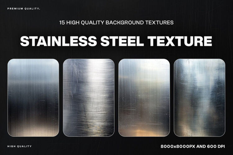 Stainless Steel Texture Background 不锈钢金属抛光面划痕纹理背景覆盖叠加图片设计素材