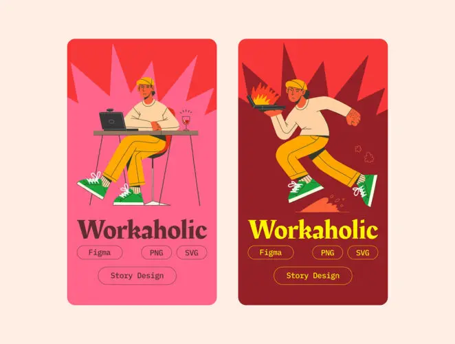 Workaholic 15幅描绘忙碌工作生活的独特插图