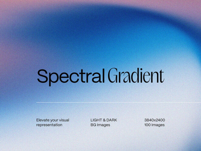 Spectral Gradient Noisy Textured Background Pack 100款潮流复古酸性迷幻颗粒噪点渐变光谱科技背景底纹图片素材