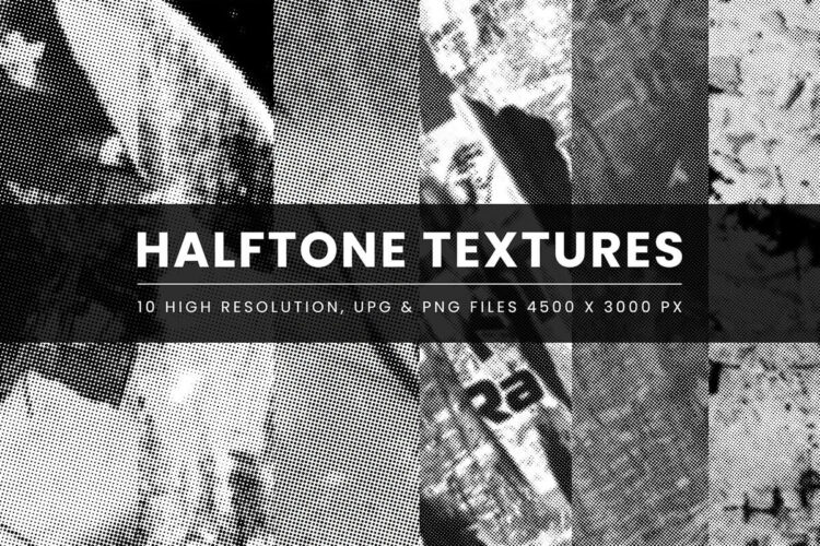 Halftone Texture Background #1 复古垃圾摇滚半调粗糙凌乱纹理背景叠加图片设计素材